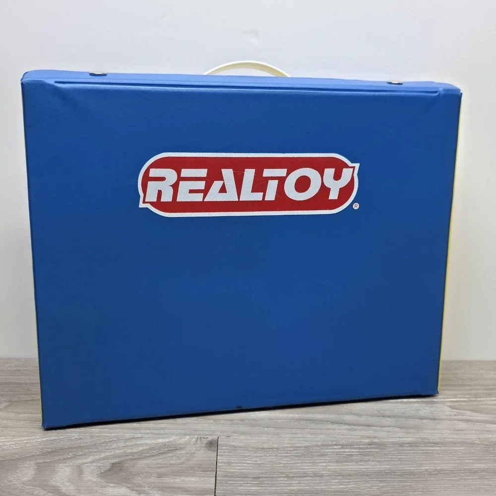 Vintage REALTOY Playset Car Carrying Case With 20 Mixed Cars Old/New - Rare